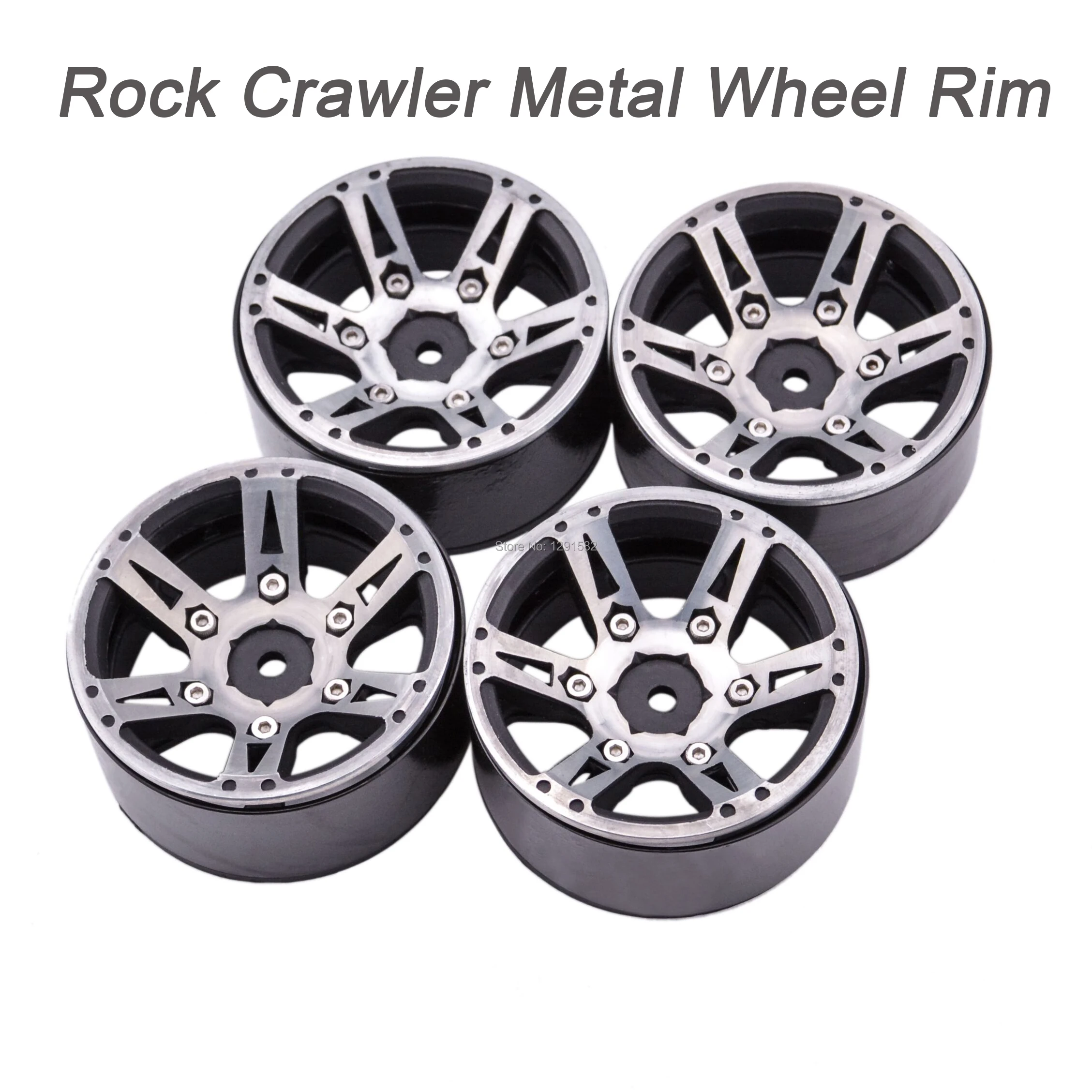 4 шт./лот RC Рок Гусеничный металлический обод колеса 1 9 дюймов BEADLOCK для 1/10 осевая