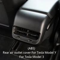 carbon fiber for tesla model 3 car interior rear air outlet cover for tesla model y accessories back exhaust vent cover