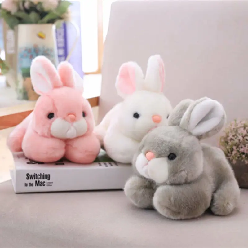 

Kawaii 3 Colors Rabbit Stuffed Toy Cute Cotton Animals Doll Keychain Soft Cartoon Plush Toys For Children Birthday Gifts