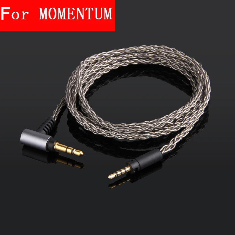 Newest For Sennheiser /MOMENTUM /Urbanite HD400s HD458/450BT HD598 HD558 HD598se Single crystal copper silver-plated cable