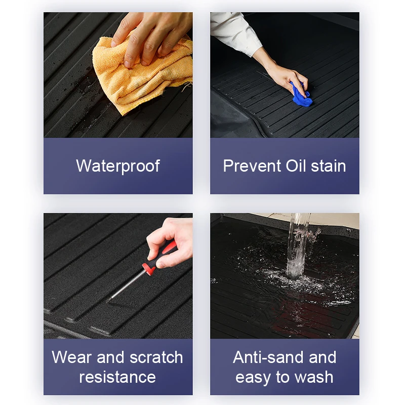 

For Toyota RAV4 2016 2017 2018 Car-styling Boot Liner Waterproof Anti-slip Mat Accessories 1Set Car Cargo Rear Trunk Mat