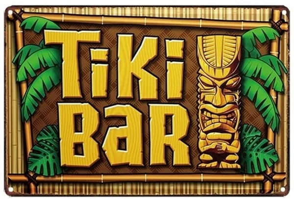 

Гавайский пляж, стиль Tiki, бар, бар, паб, домашняя пляжная настенная табличка