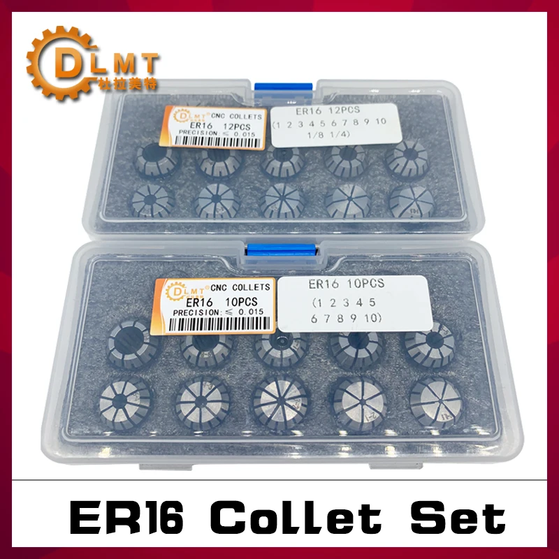 1 комплект ER16 1-10 мм 1/4 1/8 пружинный цанговый патрон высокоточная Цанга ER Набор 0 015