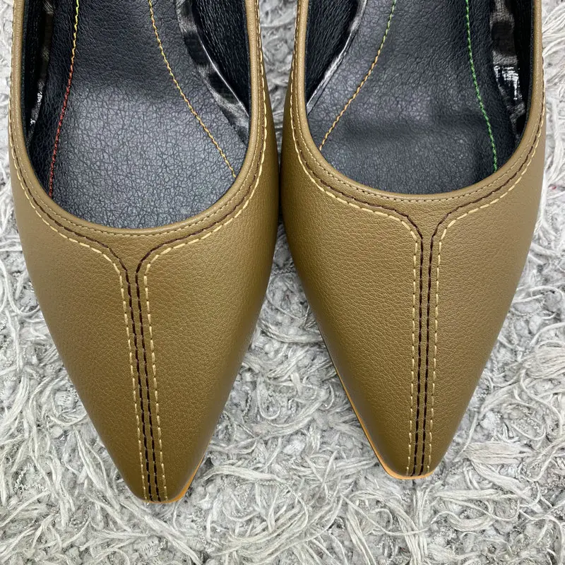 

New Women's Pumps Cow Leather Fashion Pointed Toe Comfortable Shoes Spring Casual 2020 Handmade Pumps