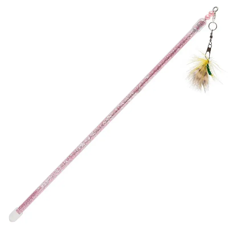 

Cat Toy Feather Wand Extendable Fun Fake Feather Cat Toy Interactive Gatos Teaser Toy Kitten Playingsupplies Juguetes Para Gatos