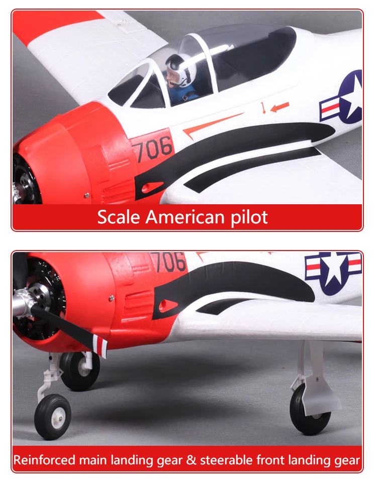 FMS 800 мм Мини T28 T-28 Троян V2 с рефлекторным гироскопом красный 4CH 2S PNP самолет дистанционного управления EPO весы Warbird модель самолет War II