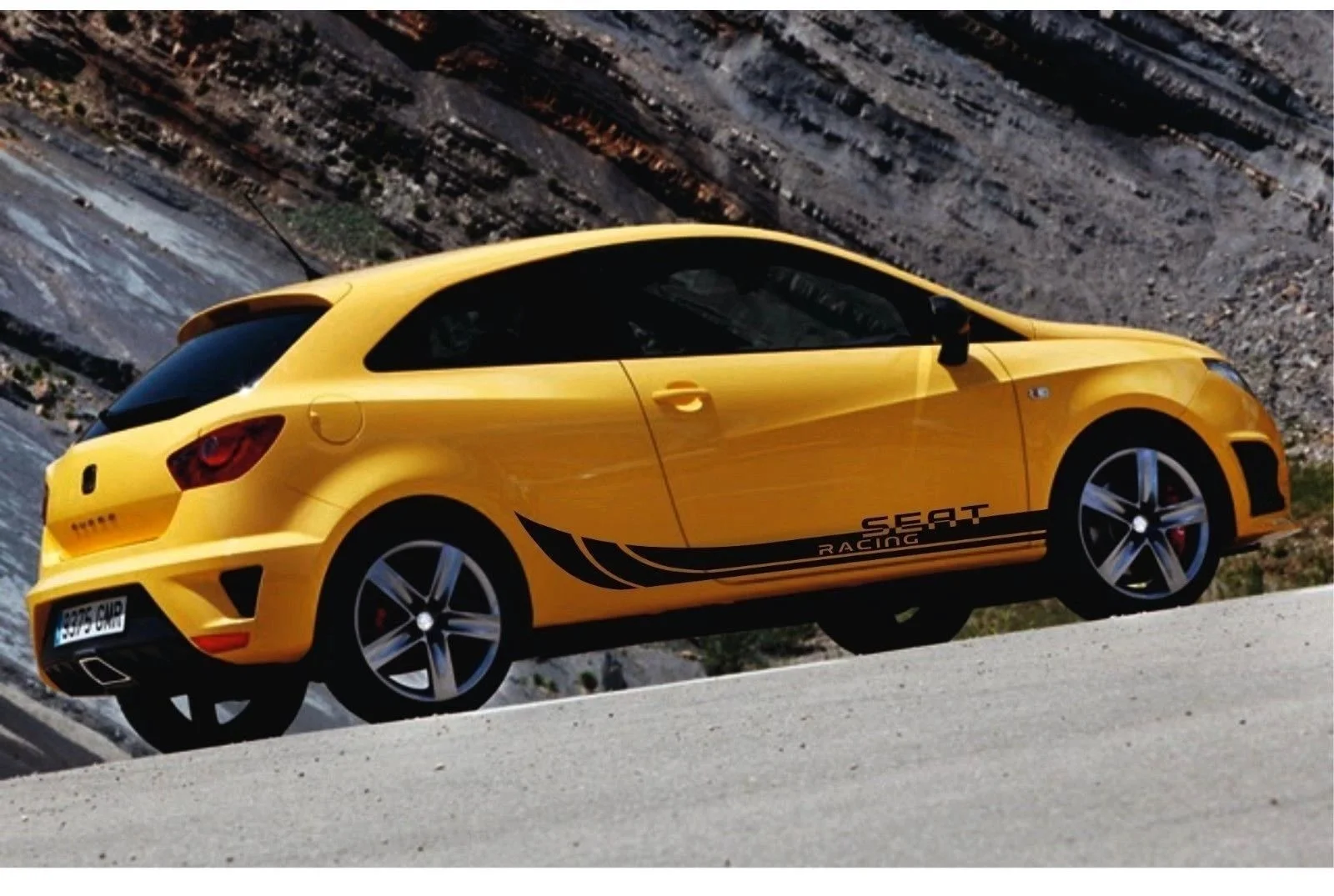 Для 2 шт./пара SEAT 2x боковые полосы Виниловая наклейка для тела графика ibiza-leon-altea-toledo