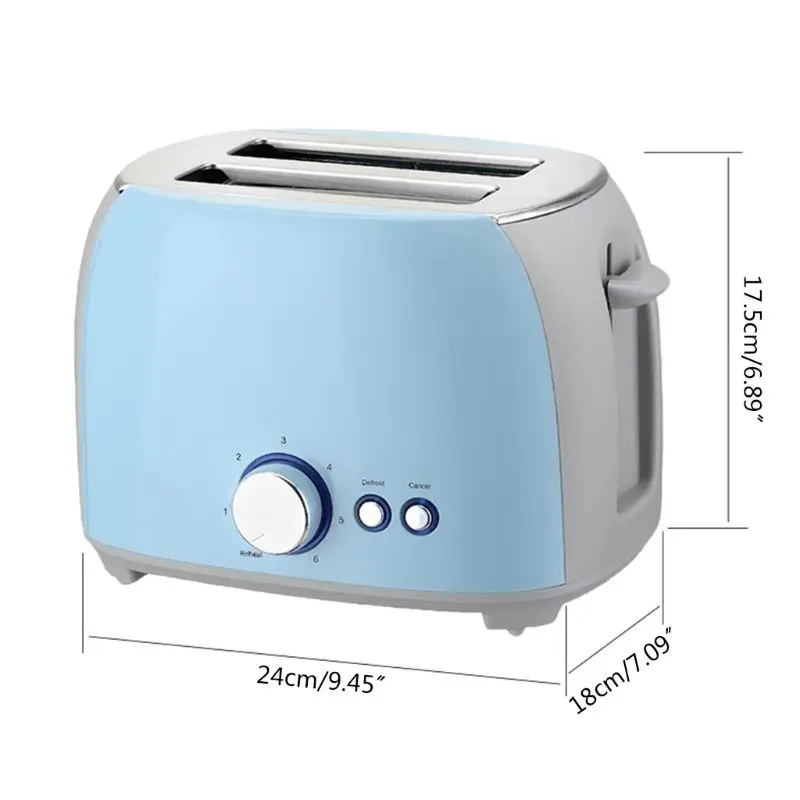 

2 Slice Toaste Stainless Steel Toasters with Removable Crumb Tray for Bagels K1AD