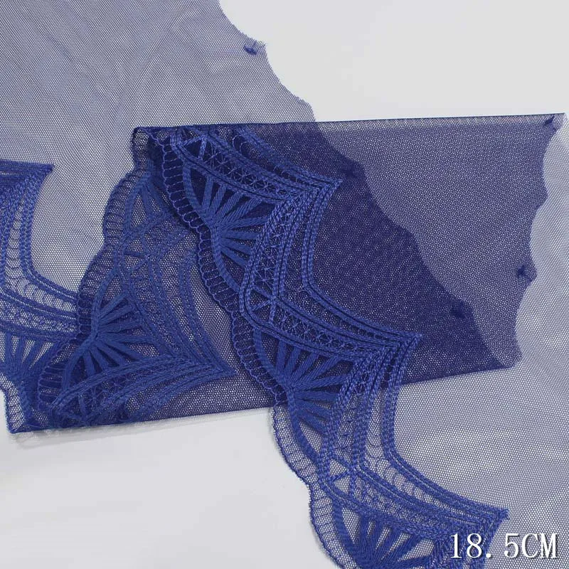 

31 ярд, вышитая кружевная отделка, синяя, темно-розовая отделка для одежды, аксессуар «сделай сам», ткань для нижнего белья