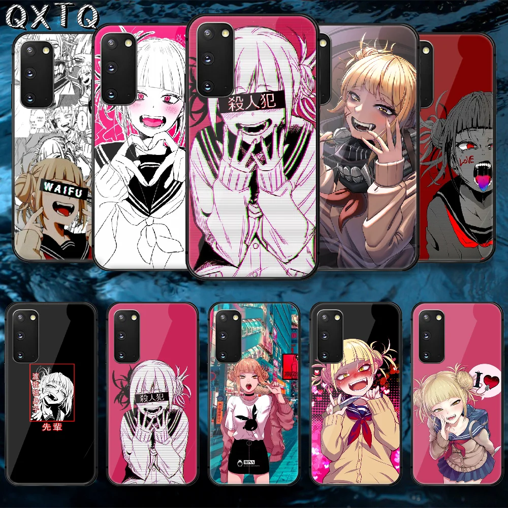 

QXTQ Waifu Himiko Toga Boku Tempered Glass Phone Case Cover For Samsung Galaxy Note S 9 10 20 21 E Plus Ultra M 31 51 FE Hoesjes
