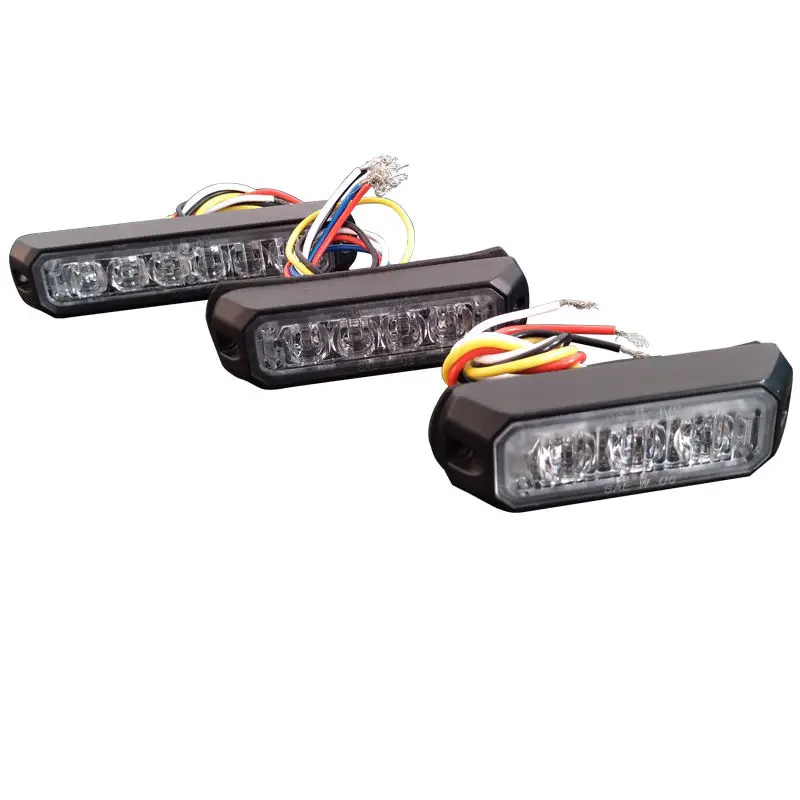 

motorcycle accessories Indonesia popular ice blue 3LED motorcycle vehicle grille LED strobe flashing light
