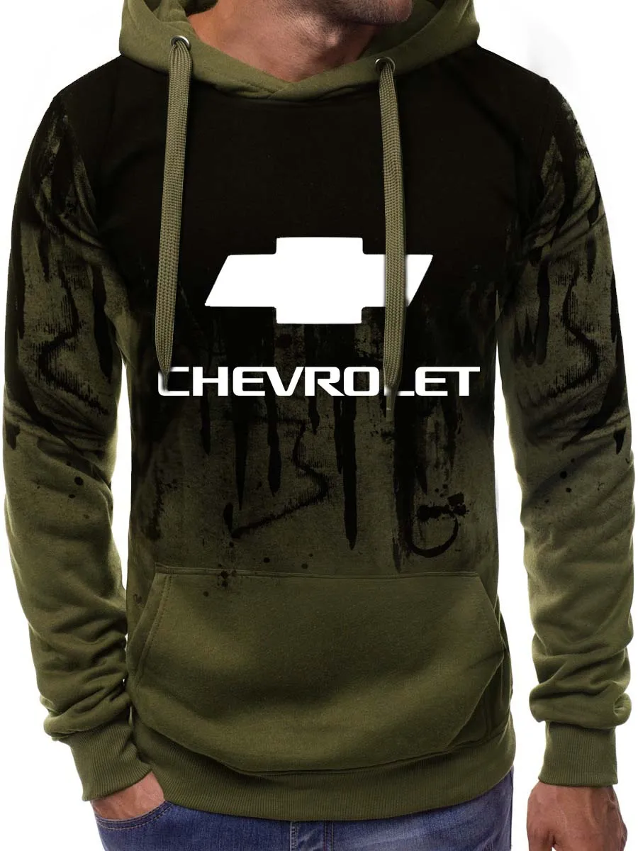 

Unisex The New Gradient Men's sweatshirt Chevrolet Car Logo Printing Spring Autumn Casual Cotton hoodie Men's sweatshirt