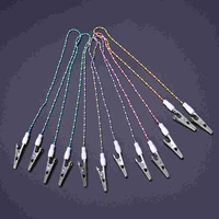 chain dental napkin clips holder strap bib neck clip ball lanyard towel stainless beads name metal bibs steel covering string