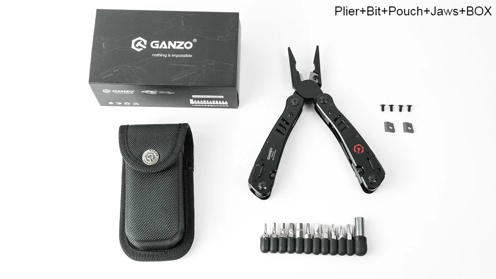 Plier with box Jaws Ganzo складной EDC ручной инструмент нож инструмент G302B вольфрамовый сменный нож резак Многофункциональные комбинированные плоскогубцы многофункциональные плоскогубцы - Цвет: Plier with box Jaws