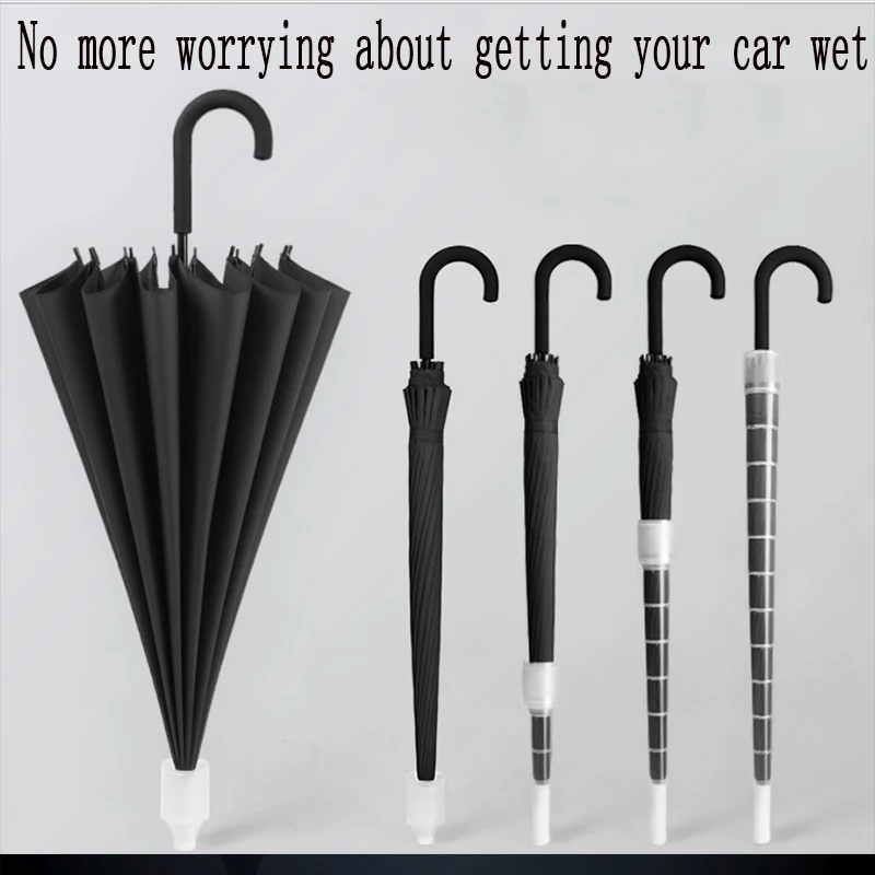 16K поставляется с водонепроницаемым рукавом длинной ручкой зонт для мужчин и