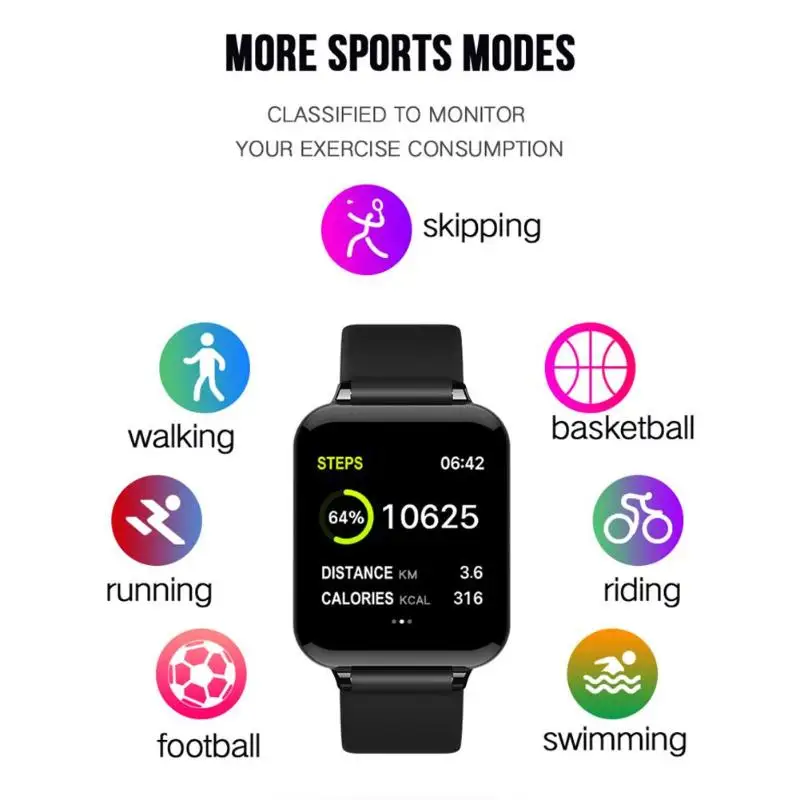 B57C смарт браслет кровяное давление умные часы монитор сердечного ритма фитнес