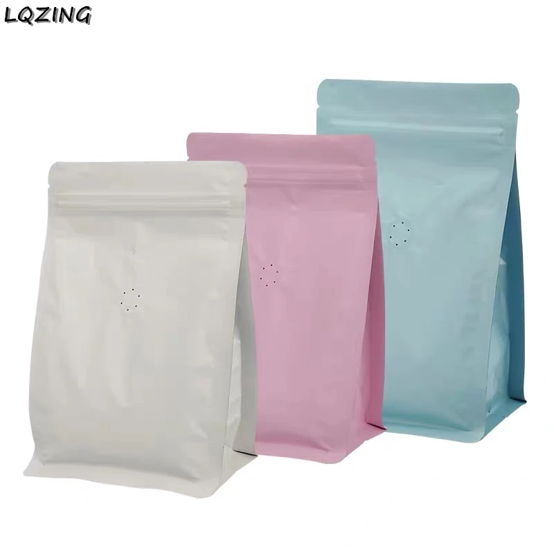 

0.5/1/2 Pound Capacity Coffee Bean Packaging Bag With Valve Reusable Foil Storage Food Tea Pouch Stand Up Sealed Bags Supply