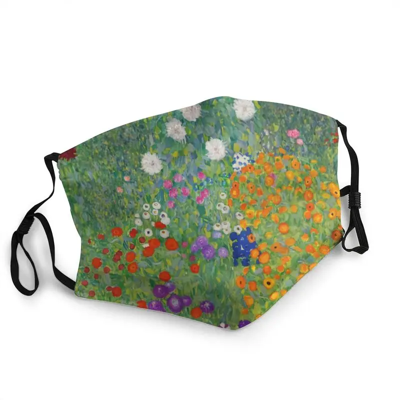 

Gustav Klimt Flower Garden Washable Unisex Adult Mouth Face Mask Painting Anti Dust Protection Cover Respirator Mouth-Muffle