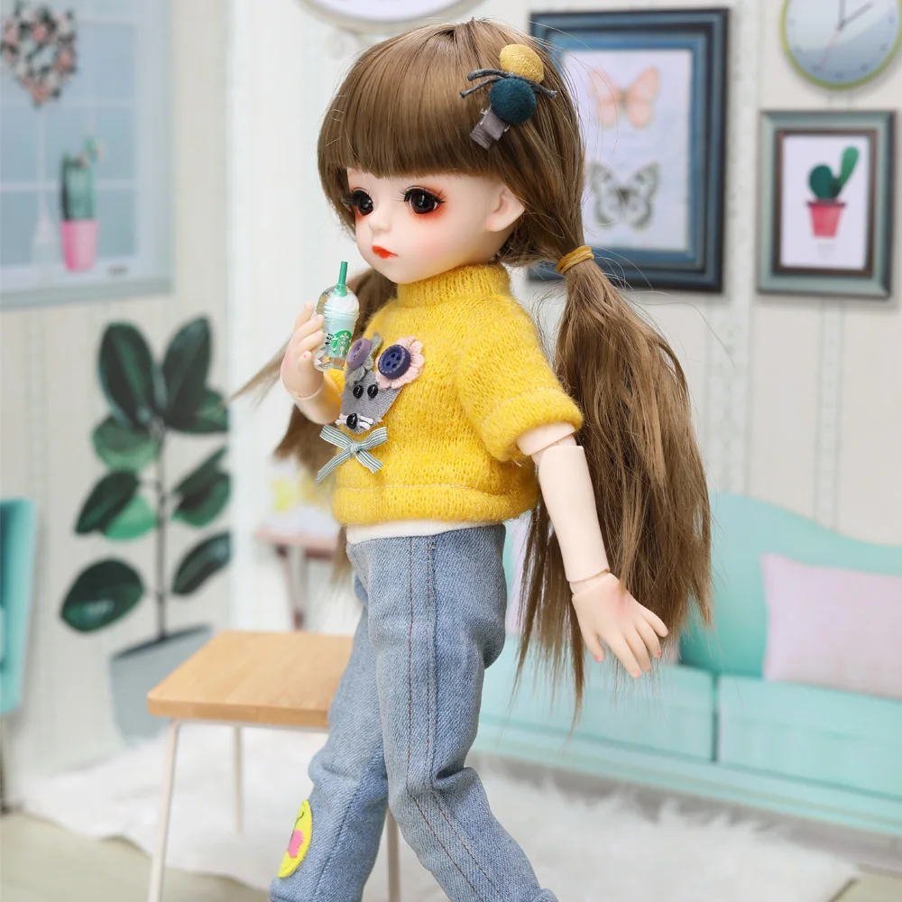Bjd кукла 30 см подарки для девочки 18 суставов кукла с одеждой DIY кукла лучшие подарки для девочки ручной работы игрушка косметика
