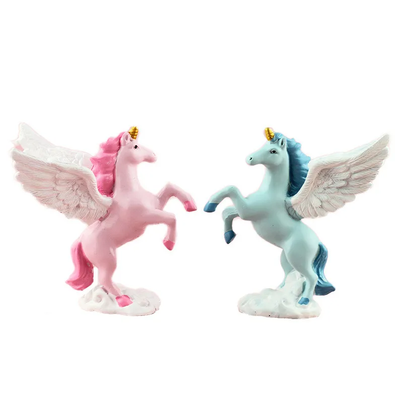 Единорог подарок на день рождения Крылья Ангела торт Декор Топпер Розовый декор