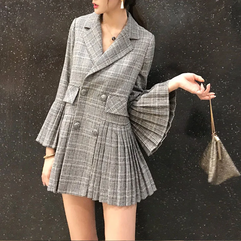 Двубортное шерстяное пальто для женщин 2020 модное зимнее женское платье