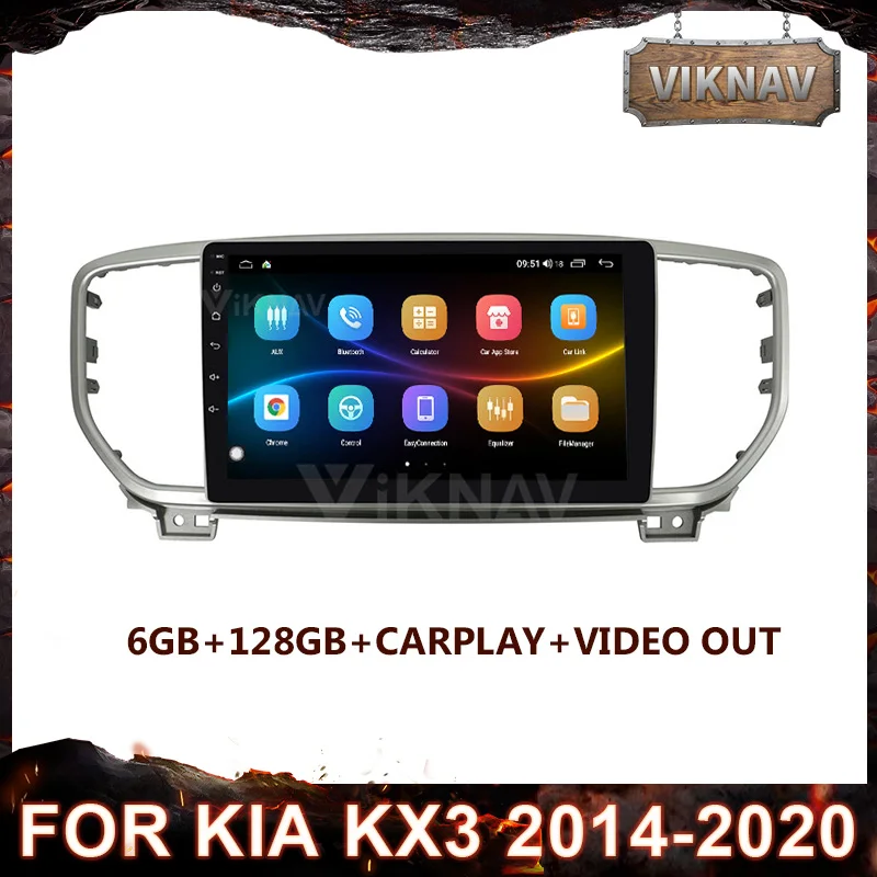 

9 дюймов Android 10 сенсорный Экран автомобиль радио плеер для KIA KX3 2014-2020 Мультимедиа стерео приемника GPS навигации магнитофон