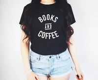 books and coffee shirt coffee shirt coffee lovers gift book lovers gift fashion girls t shirt tumblr t shirt tops k051