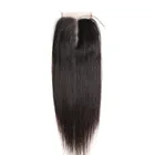 Кружевные волосы 4x4, 18 дюймов, 20 дюймов, 100% прямые бразильские волосы с неповрежденной кутикулой, естественного цвета, 4x4 шт.