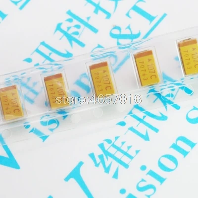 

Free shipping 100pcs 7343D 16V 100UF 107C D-type SMD Tantalum Capacitor