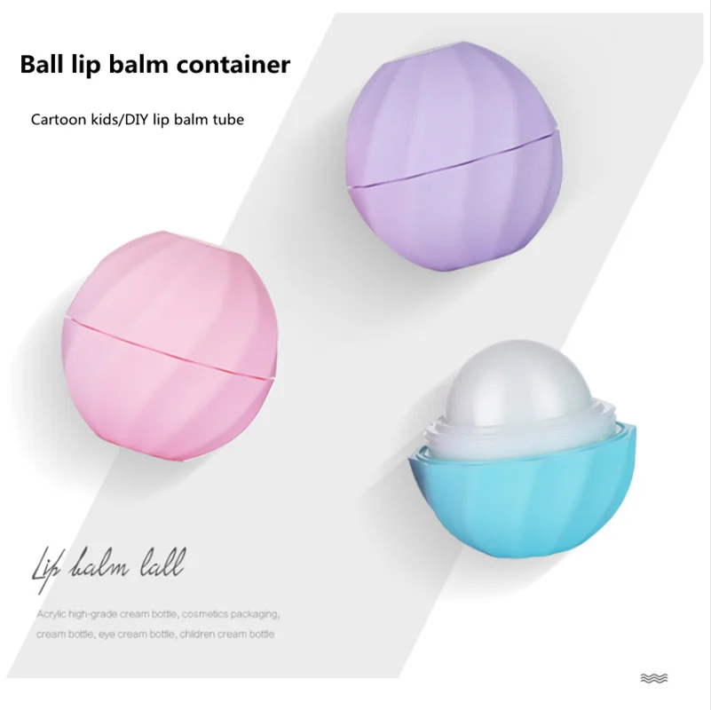 

Plastic Empty Ball Lip Balm Container, Creative Cartoon kids/DIY lip balm tube Sub Package, Portable Cosmetic Lip Rouge Bottle