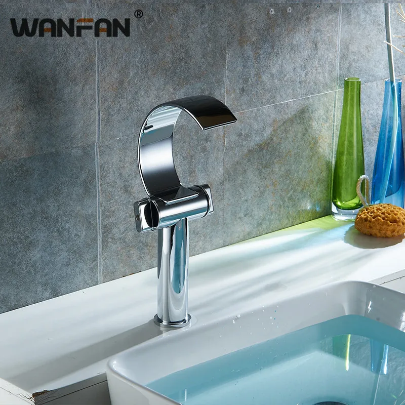 Современный новый дизайнерский смеситель для раковины типа C водопад ванная