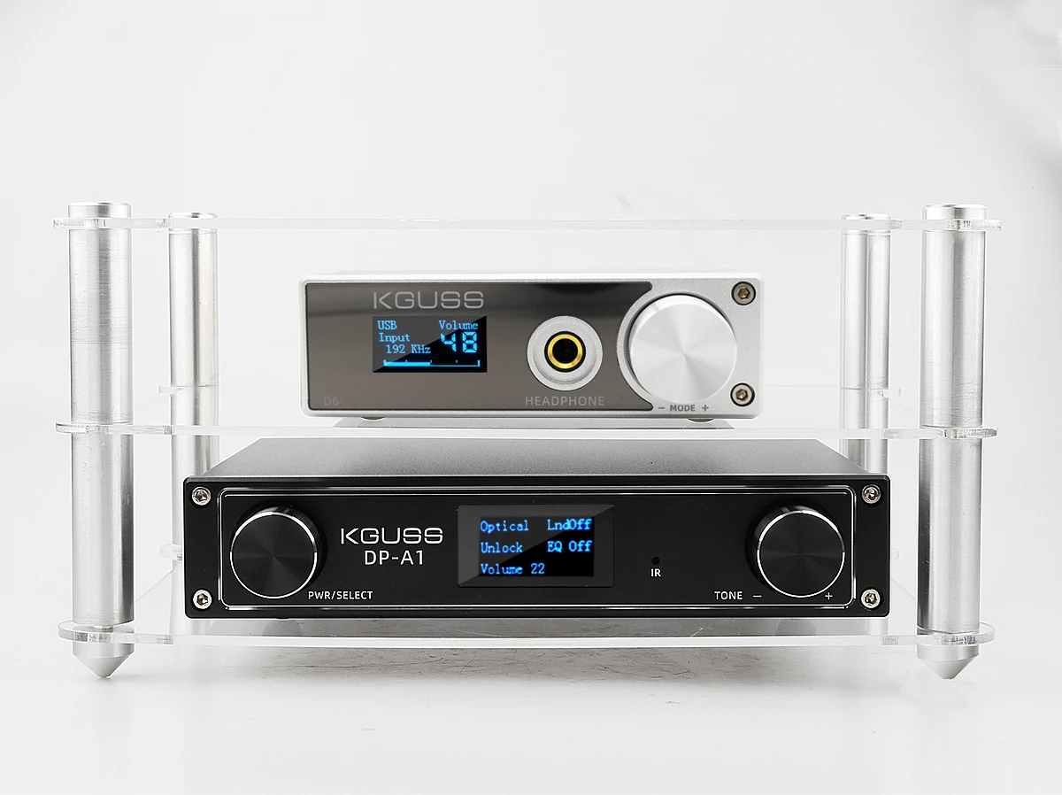 KGUSS ES8 Exquisite acrylic frame HIFI amplifier amp decoder frame rack transparent equipment