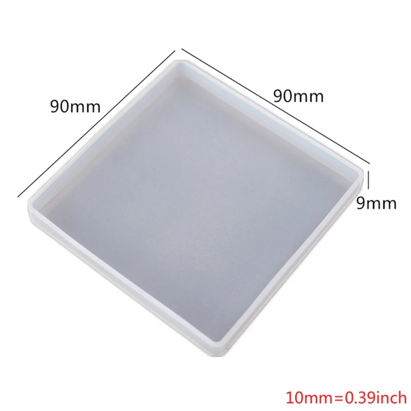 

2021 New Coaster Storage Box Resin Mold Set, Square Sillicone Coaster Mold with Holder 2020 trend