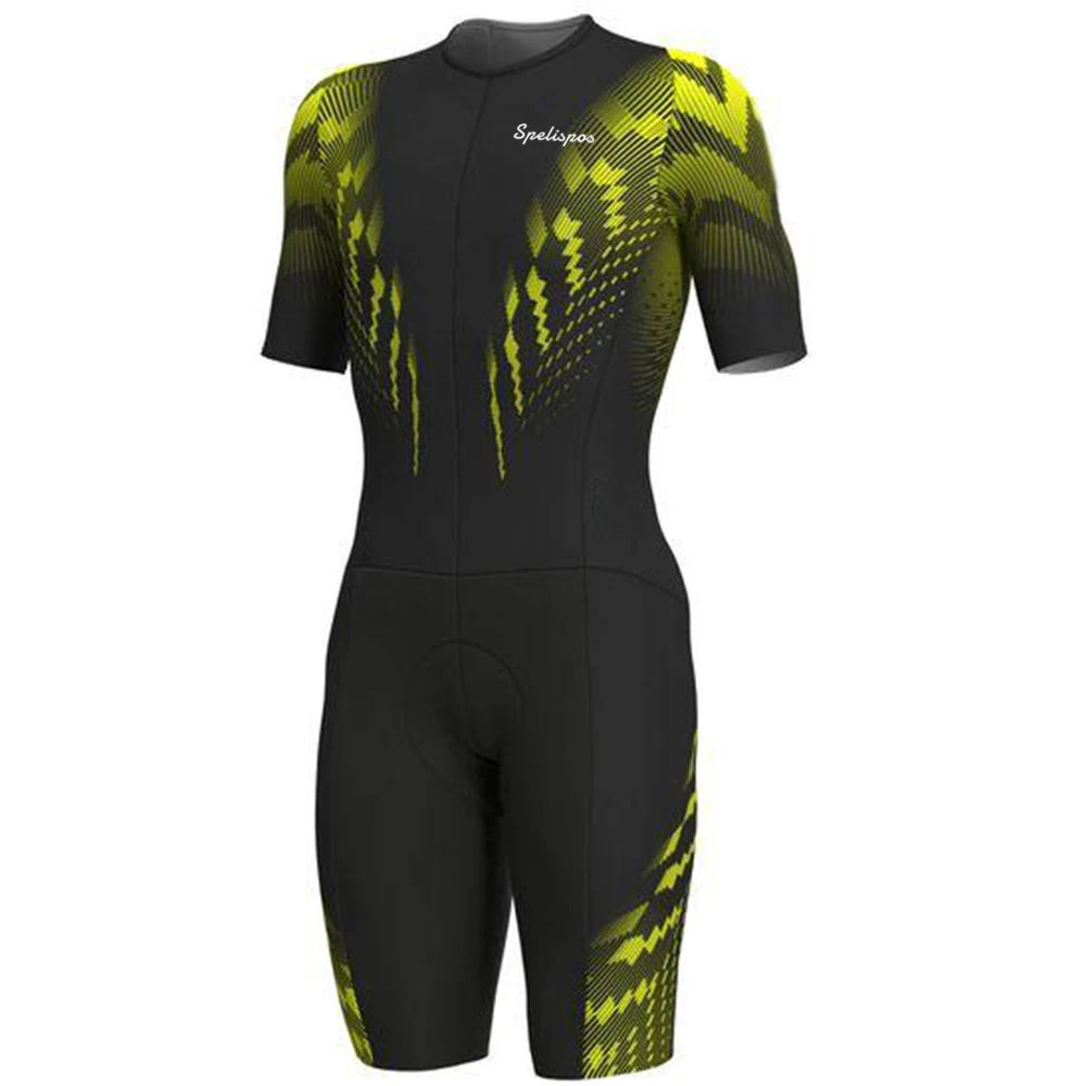 

Cycling Skinsuit Men Black Bodysuit Short Cycling Jersey Aero Triathlon Bike Bicycle Clothing Maillot Ropa Ciclismo Jumpsuit