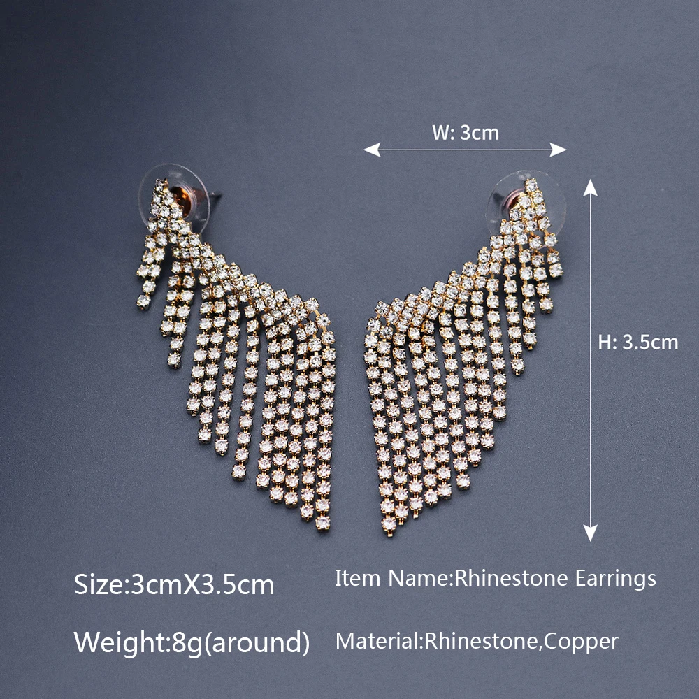 Miallo модные длинные цепочки серьги с кисточками со стразами для женщин аксессуары