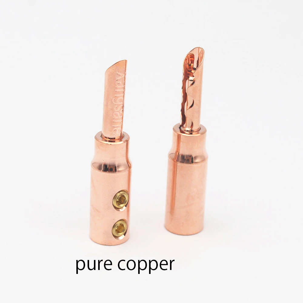 4 шт. Высокое качество Чистая красная медь банан разъем клеммной вилки 5 мм для