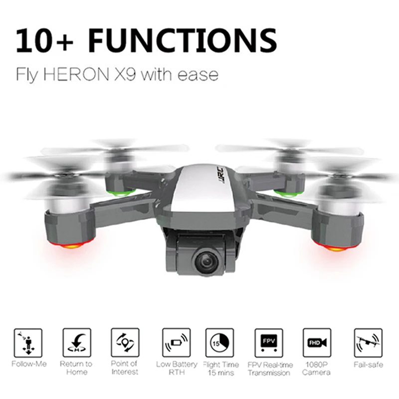 

X9 Heron GPS 5G WiFi FPV Flow Positioning RC Drone Quadcopter Model Toys RTF w/ 1080P Camera Optical