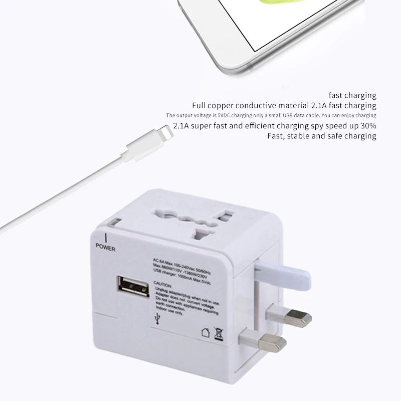 International Power Adapter Travel Plug Universal for USA UK Japan China EU AUS with iPhone | Электроника
