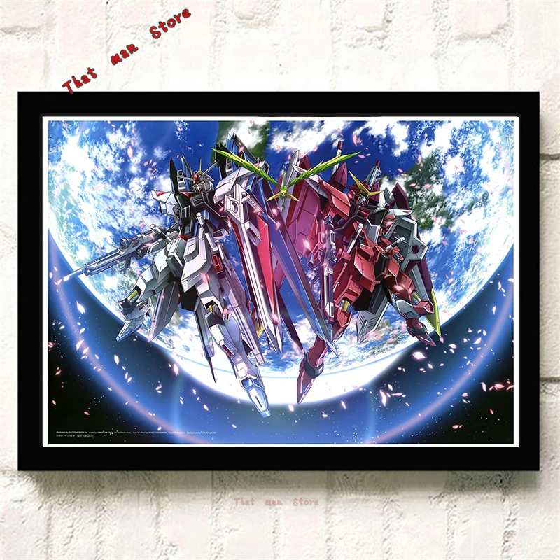 Робот Гандам настенные стикеры высокой четкости белый плакат украшение для дома