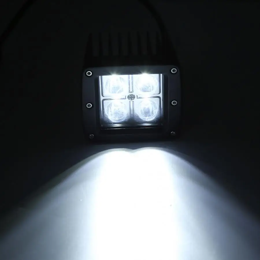 Квадратный светильник 12 Вт 6 шт. 2 кронштейны светодиодный переднего бампера