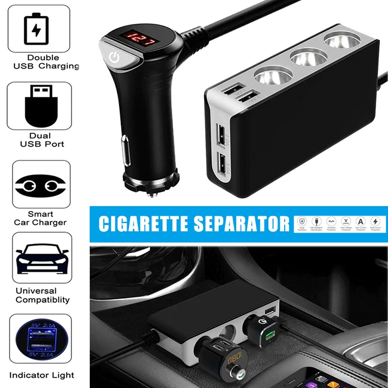 Хит продаж Каблук 12V разветвитель автомобильного прикуривателя Мощность адаптер