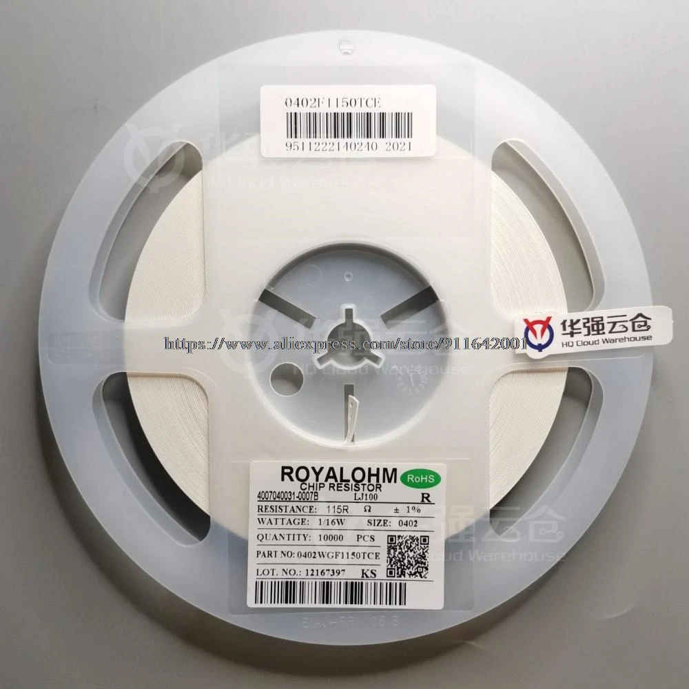 10000 шт. 0402WGF1150TCE 0402 115R 1% 1/16 Вт SMD чиповый резистор|Адаптеры AC/DC| |
