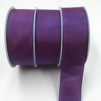 38mm wired edge two tone purple taffeta ribbon for birthday decoration chirstmas gift diy wrapping 25yards 1 12 n10631