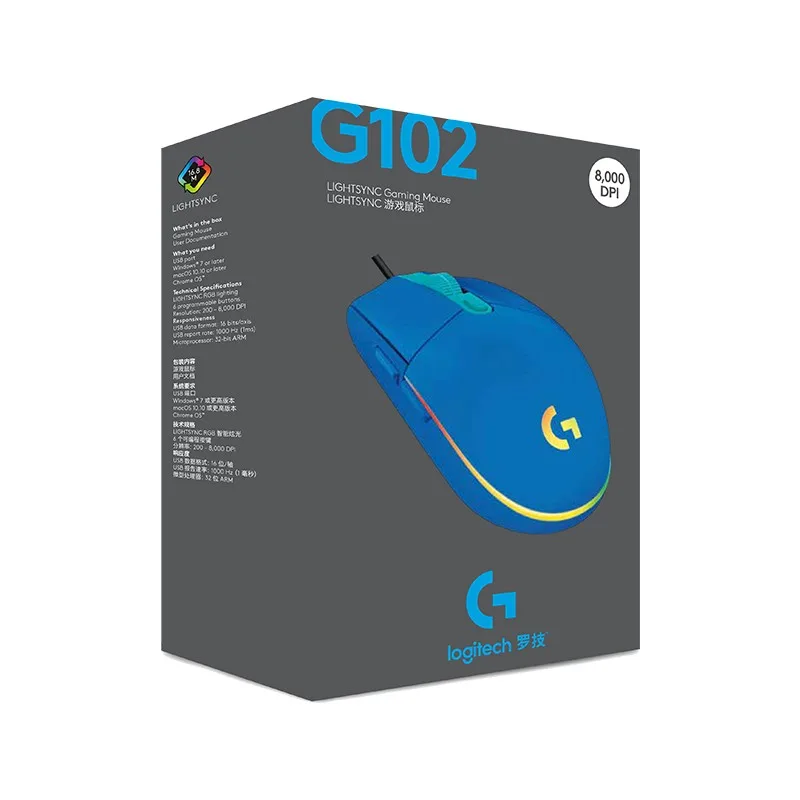 

Logitech G102 LIGHTSYNC 2nd Gen Gaming Wired Mouse Optical Game Mouse Support Desktop/ Laptop windows 10/8/7 2Gen Optical Mouse
