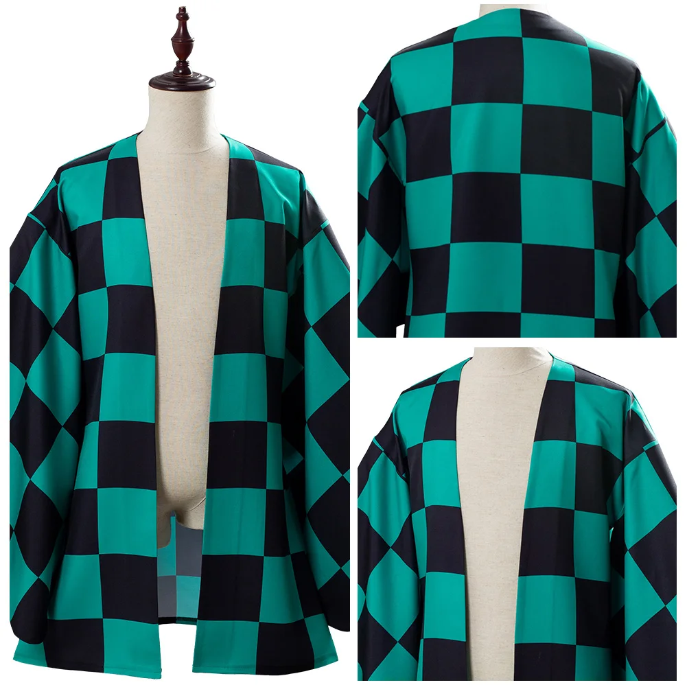 

Demon Slayer: Kimetsu no Yaiba Tanjirou/Tanjiro Kamado Cosplay Costume Jacket Coat Kimono Halloween Carnival