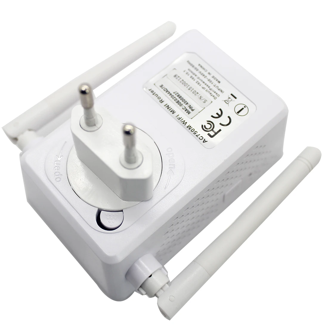 EU Plug 802.11b/g/n/ac беспроводной Wi-Fi ретранслятор 750 Мбит/с мини повторитель сигнала Wi-Fi усилитель ЕС/США 2,4 г+ 5,8 Г Wifi удлинитель 2* 5dBi антенна - Цвет: EU Plug