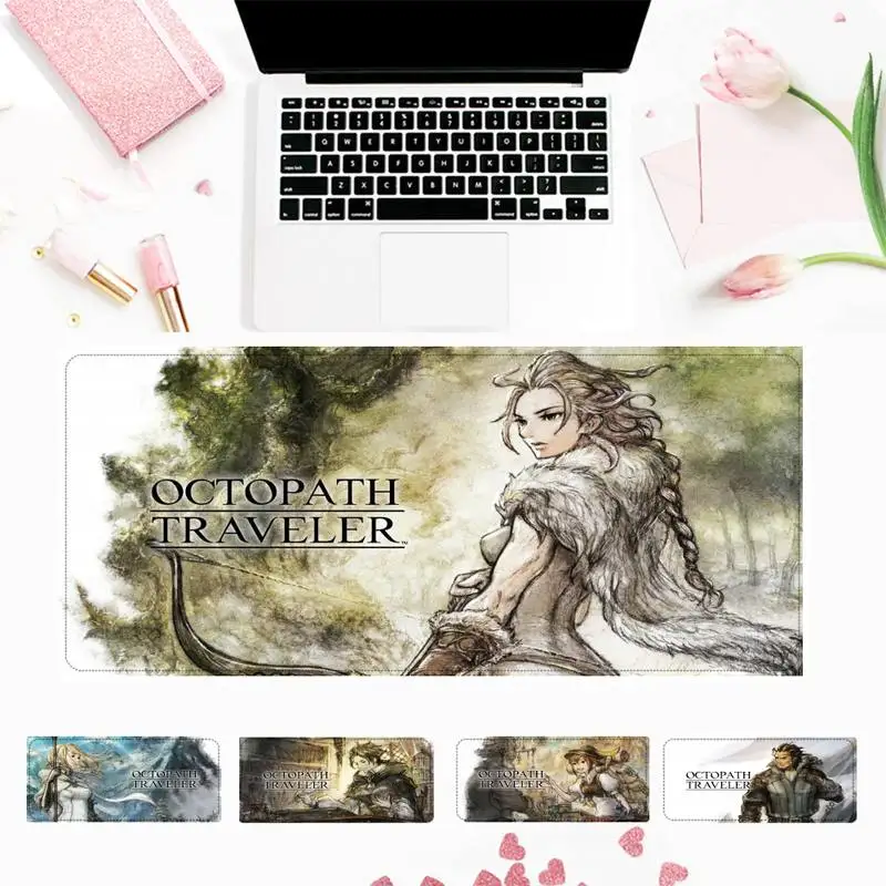 

Promotion Octopath Traveler Mouse Pad Gaming MousePad Large Big Mouse Mat Desktop Mat Computer Mouse pad For Overwatch