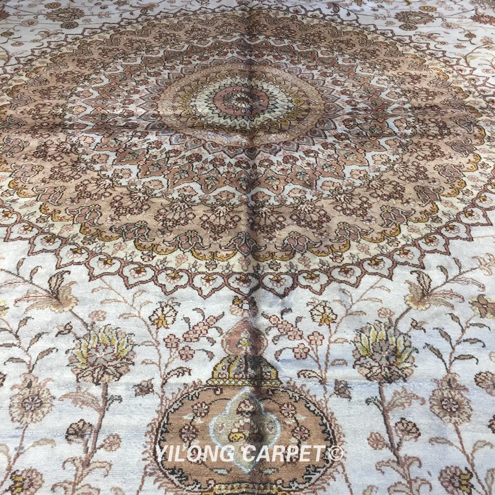 Koop Yilong 12 'X 18' Grote Perzische Stijl Yilong Factory Handgemaakte Zijden Oosterse India Tapijt (WY294C)