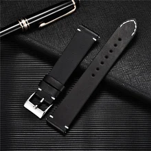 Casual Matte Leather Watch Straps 16mm 18mm 20mm 22mm 24mm Quick Release Watchbands Calfskin Strap Bracelet for Smartwatch
