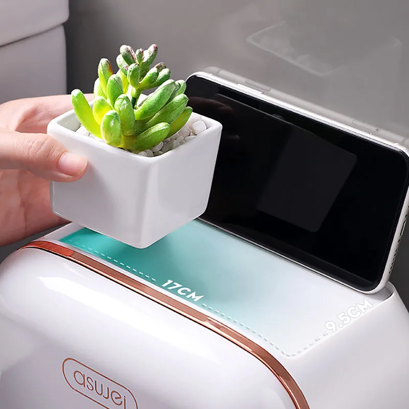 

BAISPO Double Layer Tissue Box Toilet Paper Holder Wall Mounted Waterproof Storage Rack Roll Paper Shelf Bathroom Accessories